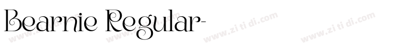 Bearnie Regular字体转换 Bearnie Regular字体转换